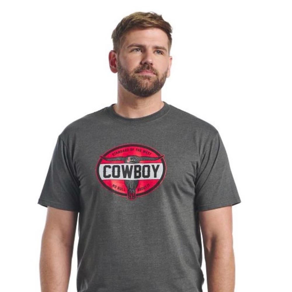 Justin Standard of the West No Bull About It Cowboy T-shirt NWT